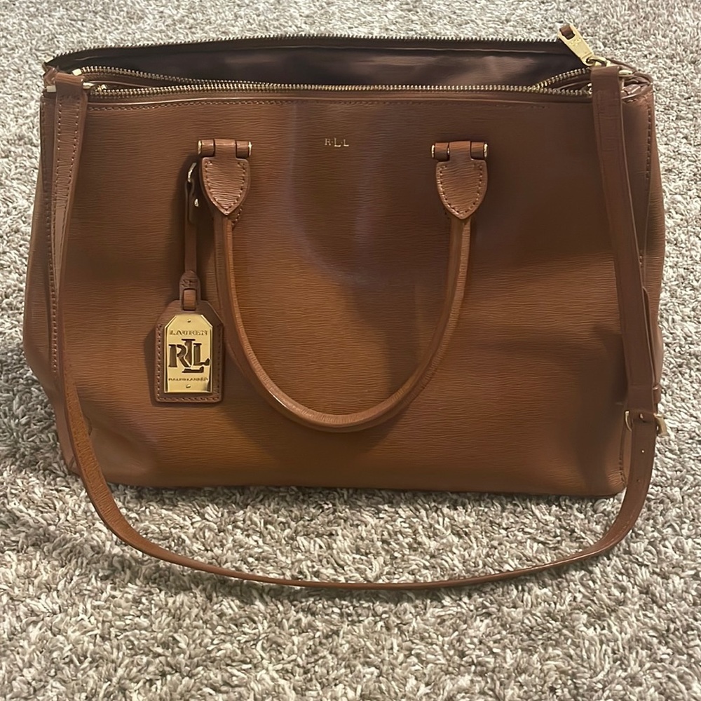 Gorgeous cognac Ralph Lauren purse.